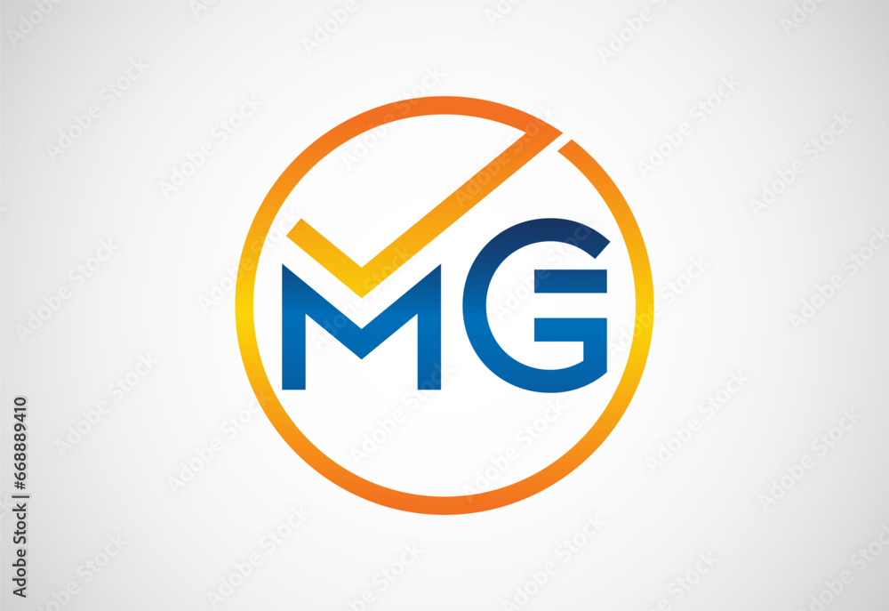 Initial Letter M G Logo Design Vector. Graphic Alphabet Symbol For Corporate Business Identity Initial Letter M G Logo Design Vector. Graphic Alphabet Symbol For Corporate Business Identity
