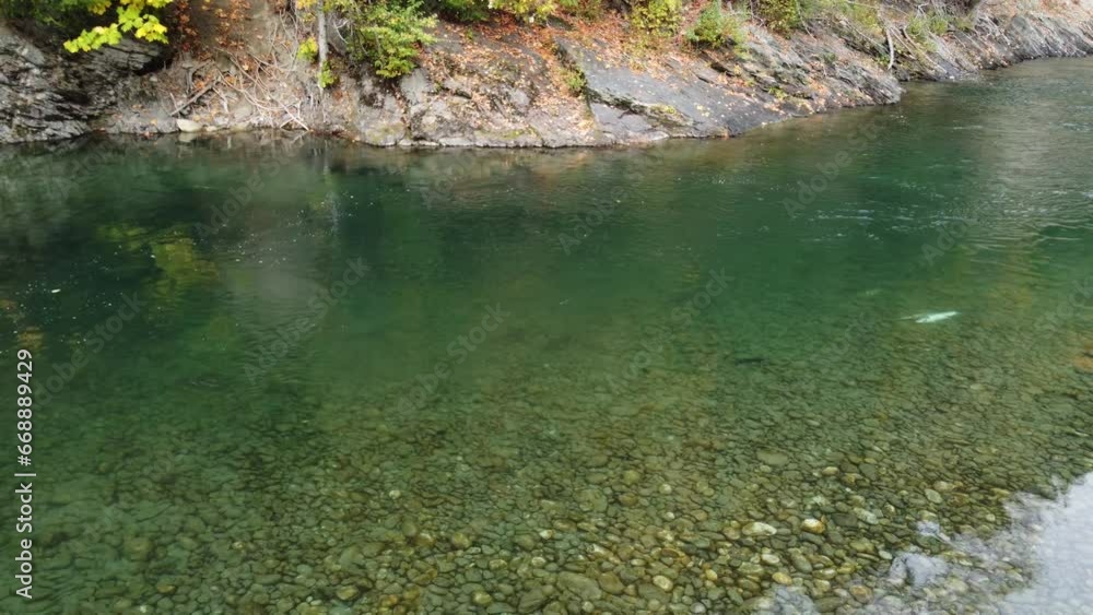 River Reflections: aerial views of Chilliwack river's tranquil beauty in autumn River Reflections: aerial views of Chilliwack river's tranquil beauty in autumn