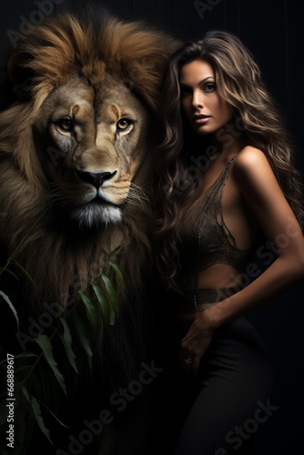 Portrailt of Woman with a lion