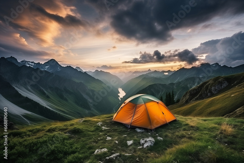 camping in the middle of nature. high mountain. mountaineering © MariaJos