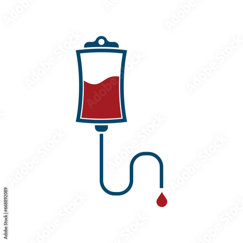Bag Blood Icon Vector Design Template