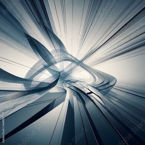 Diseño de líneas abstractas futuristas y tecnológicas