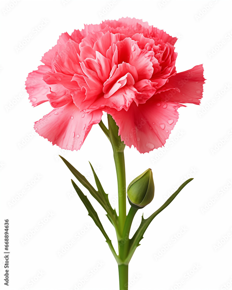 Carnation flower isolated on white background Carnation flower isolated on white background