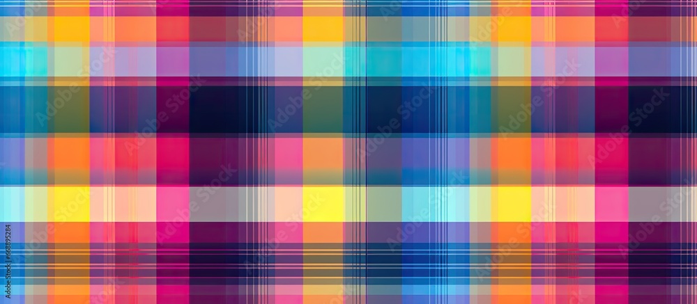 Colorful plaid design for fabric wallpaper or digital graphic