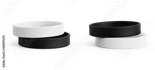 3D illustration. Wristband mockup isolated on white background