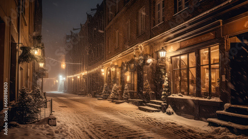 Old town in winter, snowy © Comofoto