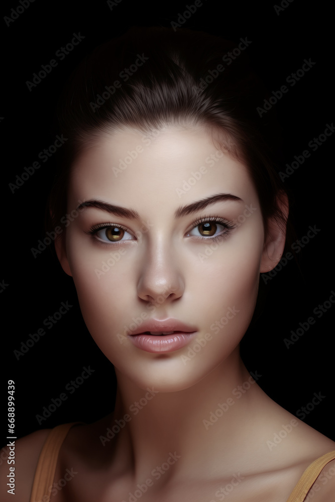Portrait of a brunette young woman. Portrait of a brunette young woman.