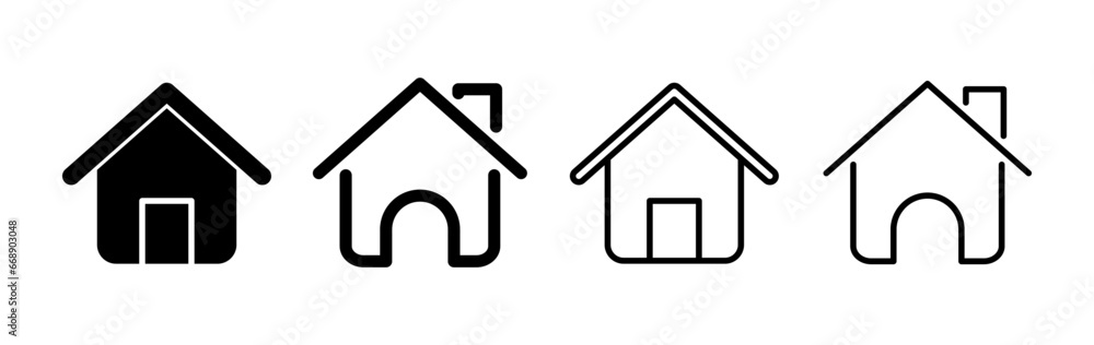 Home icon vector. House vector icon Home icon vector. House vector icon