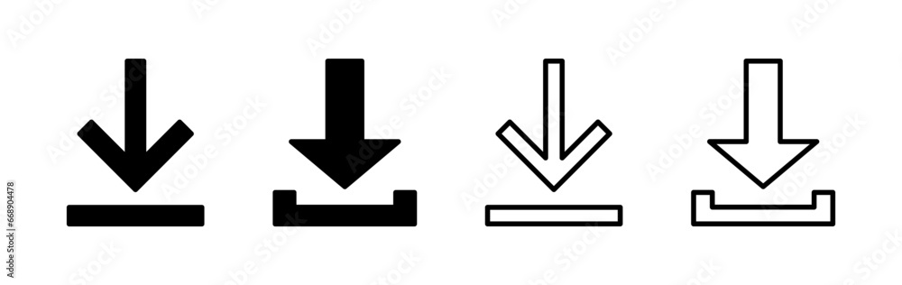 Download icon vector. Downloading vector icon Download icon vector. Downloading vector icon