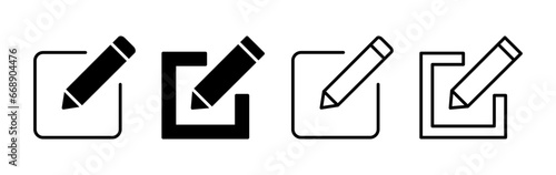 Edit icon vector. edit document sign and symbol. pencil