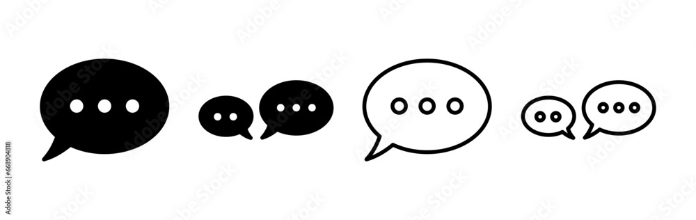 Chat icon vector. Chat Icon in trendy flat style isolated. Speech bubble symbol Chat icon vector. Chat Icon in trendy flat style isolated. Speech bubble symbol