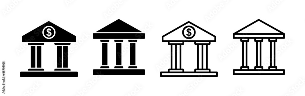 Bank icon vector. bank icon symbol Bank icon vector. bank icon symbol