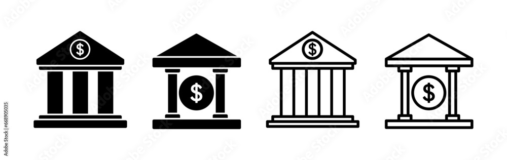 Bank icon vector. bank icon symbol Bank icon vector. bank icon symbol