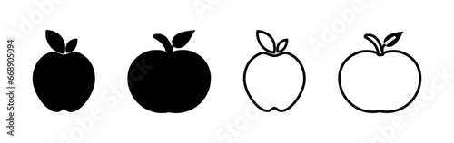 Apple icon vector. apple symbol