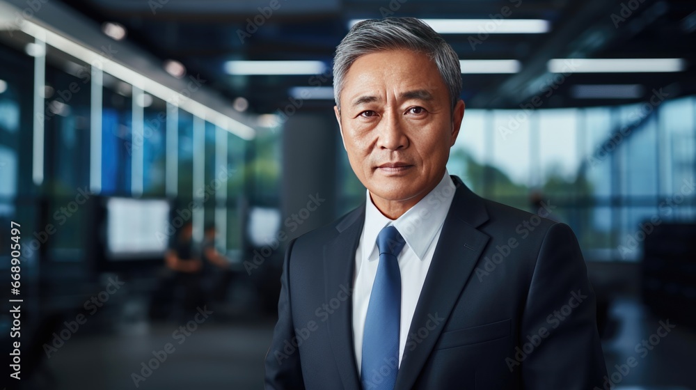 Portrait of a senior Asian businessman Portrait of a senior Asian businessman