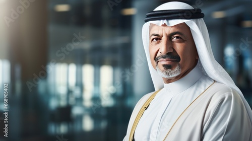 Portrait of a senior Arab businessman