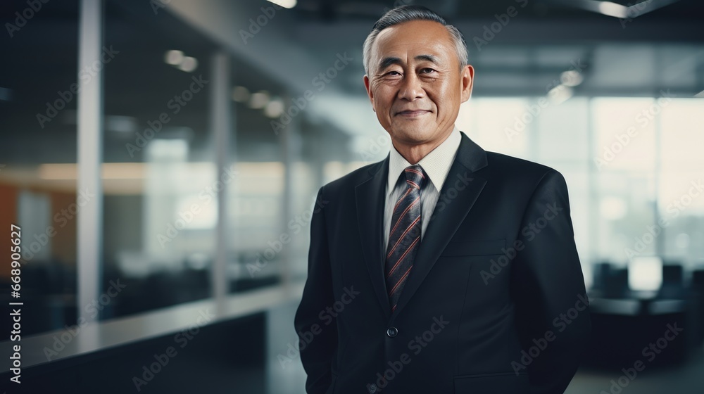 Fototapeta premium Portrait of a senior Asian businessman 