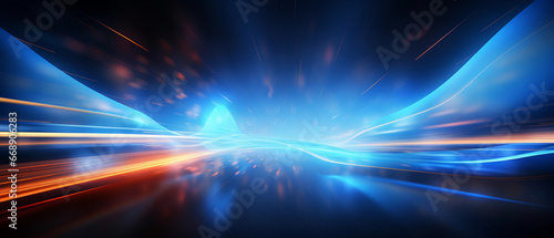blue abstract light technology background
