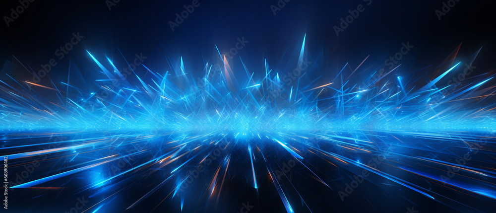 Fototapeta premium blue abstract light technology background