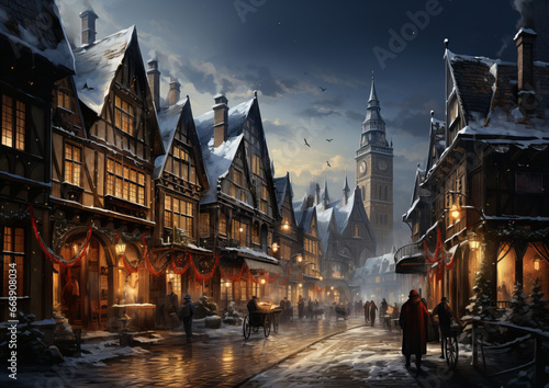 Whispers of yesteryears echo as snow blankets the historic city, mesmerizing those who gaze © Alexander