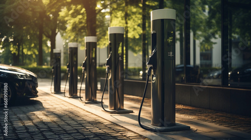 Wallpaper Mural photo of a EV Charging place electric car concept Torontodigital.ca