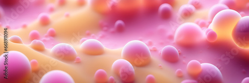 micro landscape of abstract bubbles and goop skin cells rejuvenation 