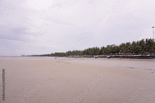 empty beach in Thailand during covid - 19 pandemic. high quality photo