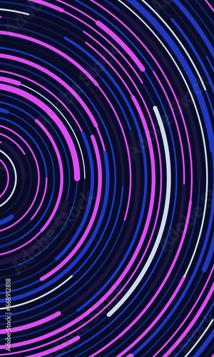 Modern abstract background rotating colorful lines. Vector illustration