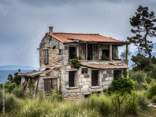 old abandoned house in greece © mansum008