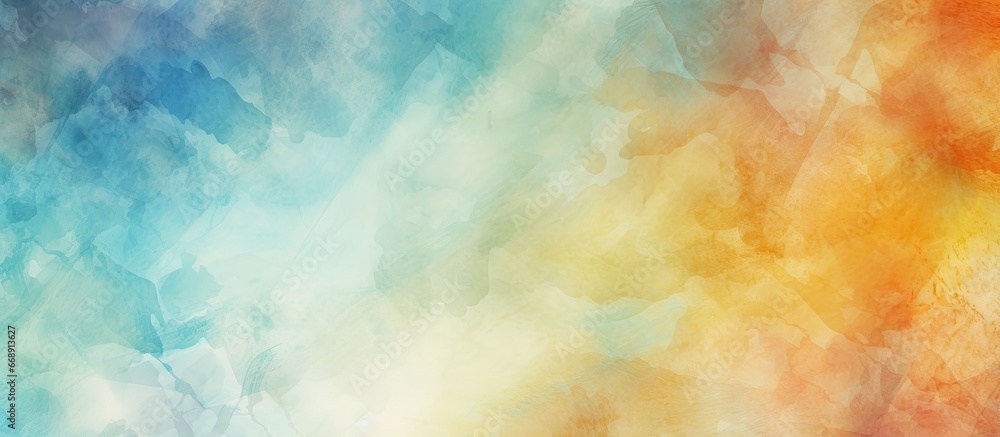Digital artwork depicting a watercolor painting on an abstract textured background