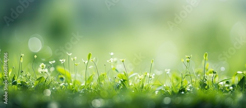 Green grass background appearing blurred