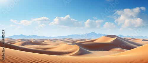 Amazing Desert during Midday. Sahara in a Windy Summer Day.