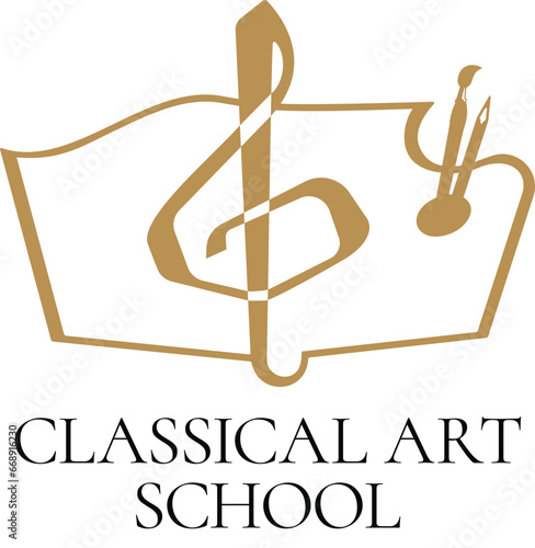 Classical Art School Logo Design