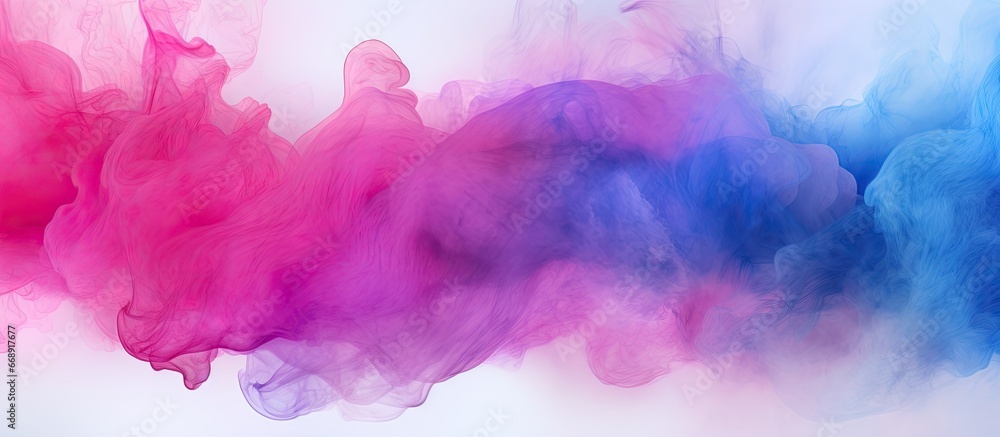 Abstract art creations in vibrant colors on watercolor backgrounds with smoke or cloud textures