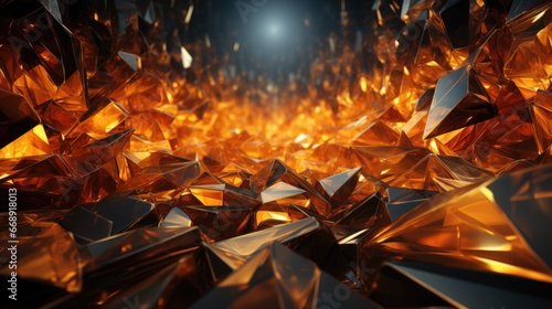 Gold Abstract 3D Background