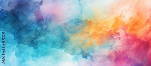 Blurred multicolor watercolor background with paint spots for grunge design