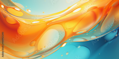 Abstract illustration of oil in water on white back ground. 