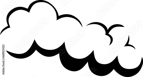 Fototapeta Naklejka Na Ścianę i Meble -  Cloud shape vector illustration. Simple cloud outline design elements
