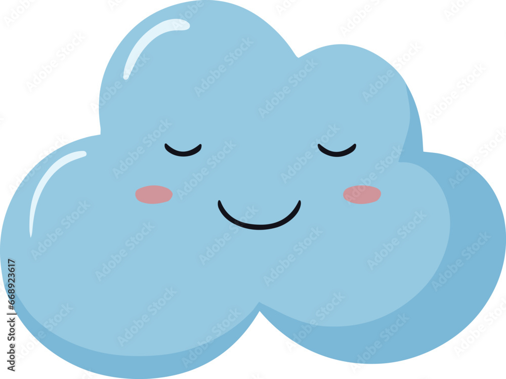 Cloud shape vector illustration. Cute Cloud silhouette design elements Cloud shape vector illustration. Cute Cloud silhouette design elements