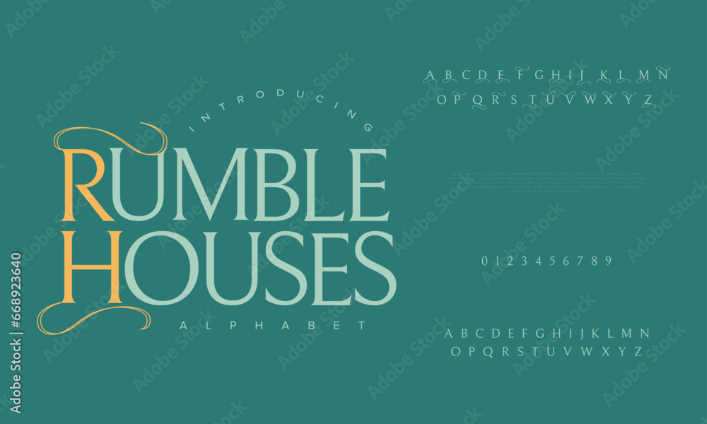 Rumblehouse creative modern urban alphabet font. Digital abstract moslem, futuristic, fashion, sport, minimal technology typography. Simple numeric vector illustration Rumblehouse creative modern urban alphabet font. Digital abstract moslem, futuristic, fashion, sport, minimal technology typography. Simple numeric vector illustration