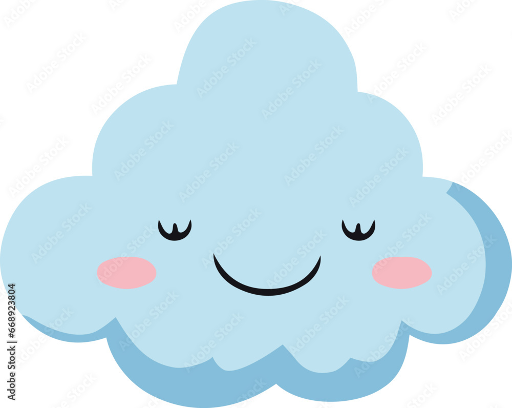 Cloud shape vector illustration. Cute Cloud silhouette design elements Cloud shape vector illustration. Cute Cloud silhouette design elements