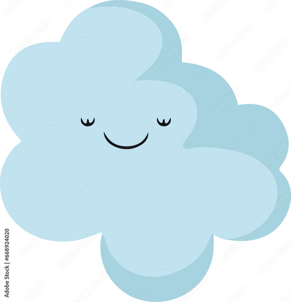 Cloud shape vector illustration. Cute Cloud silhouette design elements Cloud shape vector illustration. Cute Cloud silhouette design elements