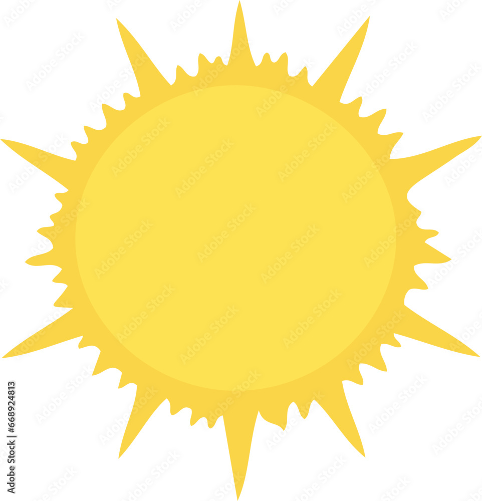 Obraz na płótnie Sun shape vector illustration. Sun silhouette design elements