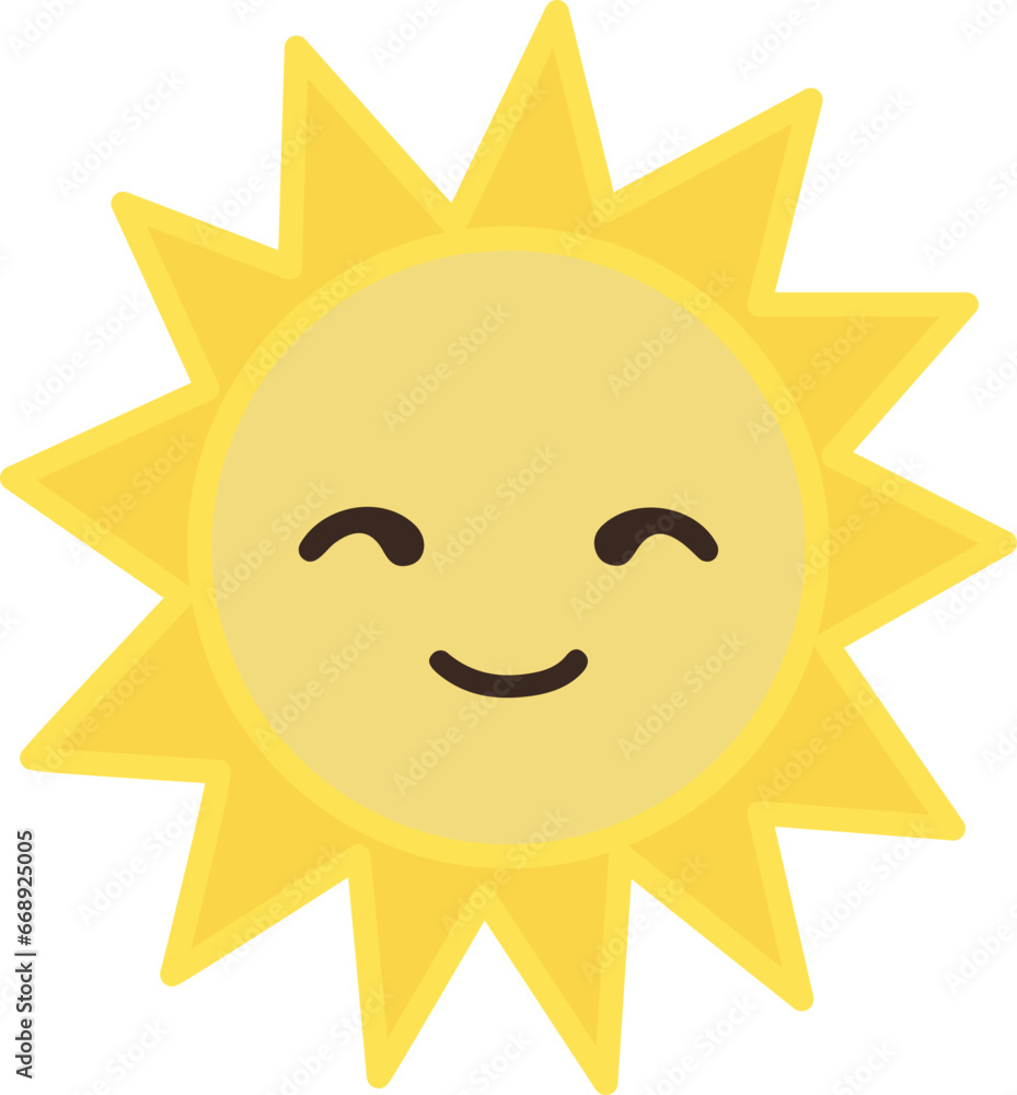 Sun shape vector illustration. Sun silhouette design elements