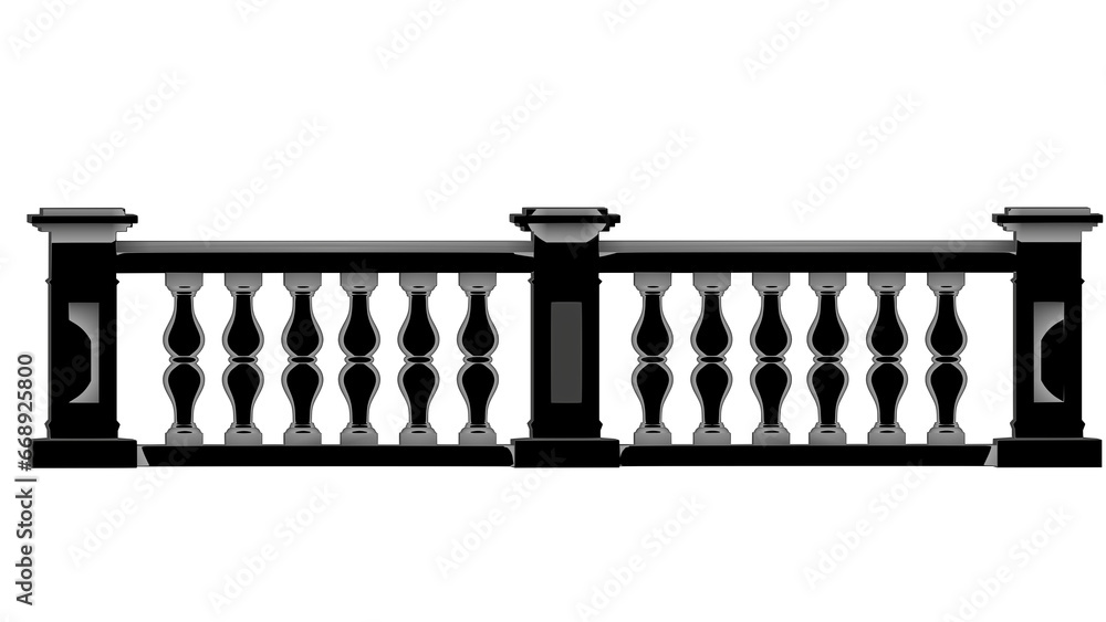 Fototapeta premium 2D Balustrade Illustration Images