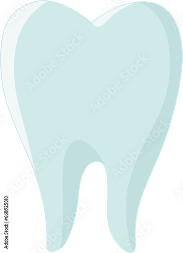 Tooth shape vector illustration. Tooth silhouette design element