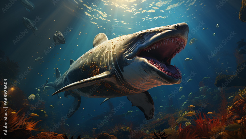 Fototapeta premium shark in the sea