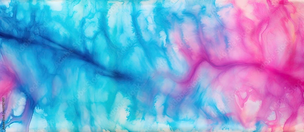 Colorful watercolor artwork with tie dye patterns on a seamless background