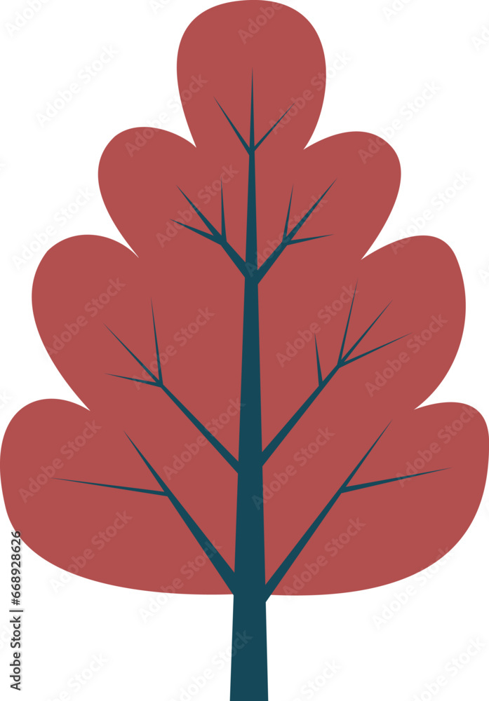 Tree shape vector illustration. Simple Tree silhouette design elements Tree shape vector illustration. Simple Tree silhouette design elements