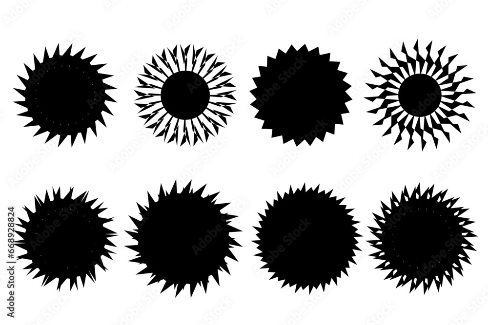 Random floral shape set. Collection of flower shape Random floral shape set. Collection of flower shape